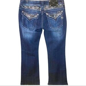 𝅺MISS Me Jeans Women’s EUC Embellished JP5124B10 Boot Cut Jeans Size 29